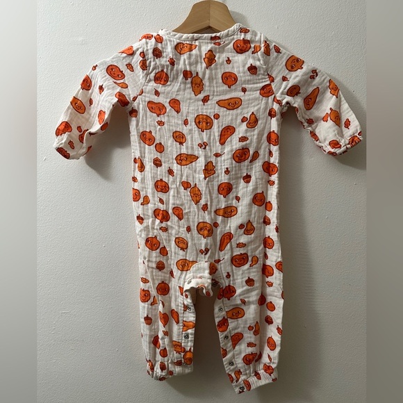 Pumpkin Baby Button One Piece - Picture 2 of 5